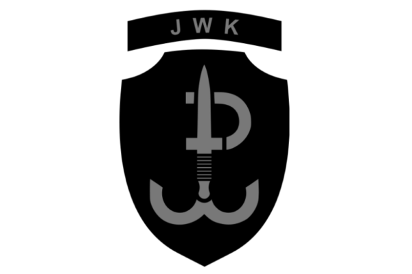 logo Jednostka Wojskowa Komandosów czarno-białe