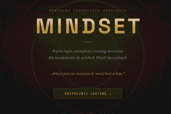Okładka ebooka MINDSET", który wspomaga trening mentalny w wojskach specjalnych