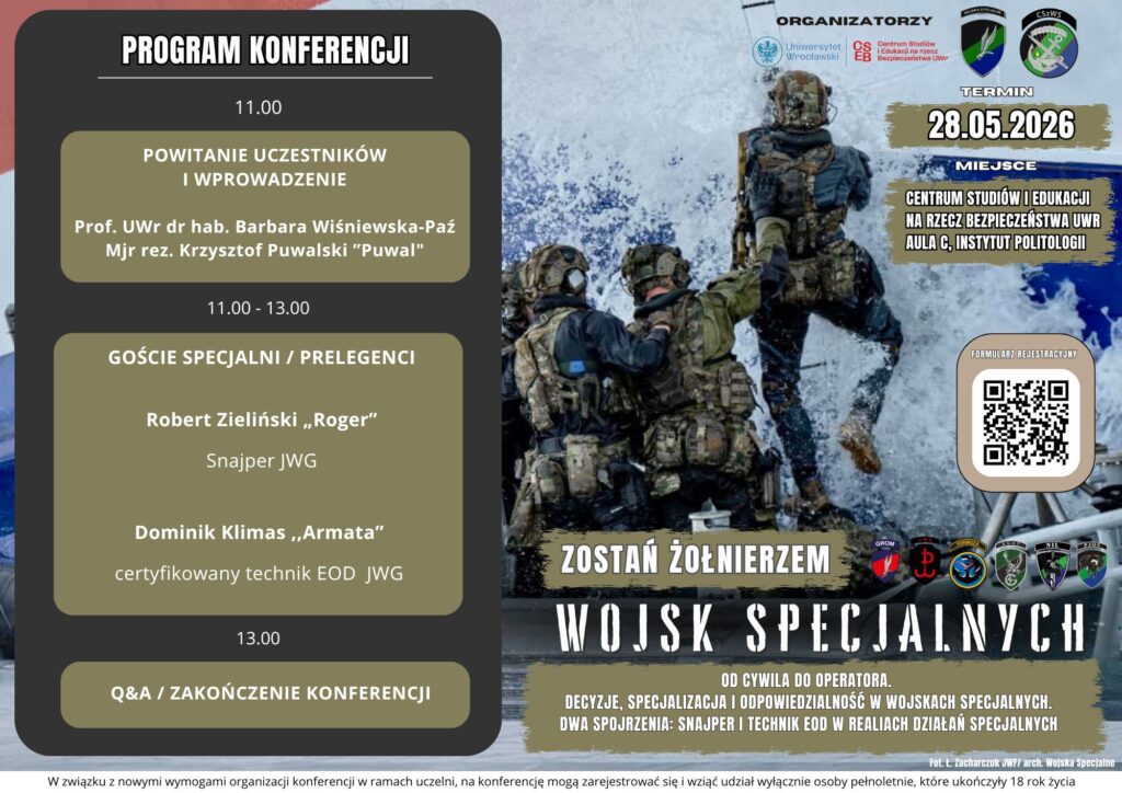 VII Konferencja Ekspercka „Zostań Żołnierzem WS" — snajper i technik EOD na UWr